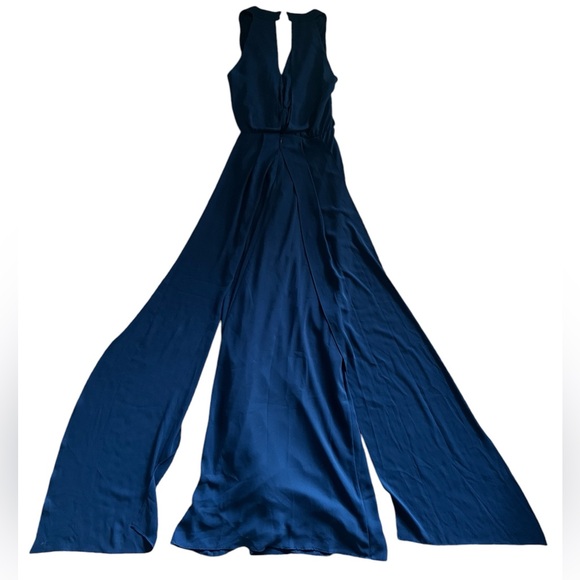 BCBG Maxazria navy halter evening dress - Picture 2 of 5